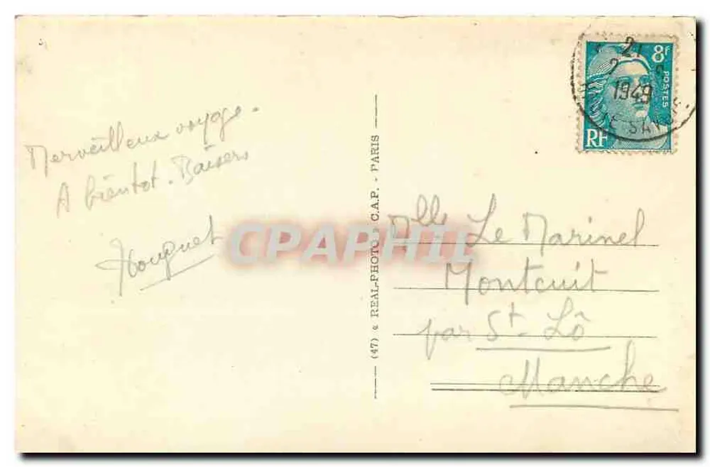 Campi de los Aravis y el Monte Blano — Vista panorámica — Teleférico de Veyrier-du-Lac-d'Annecy, n°506 - Reverso