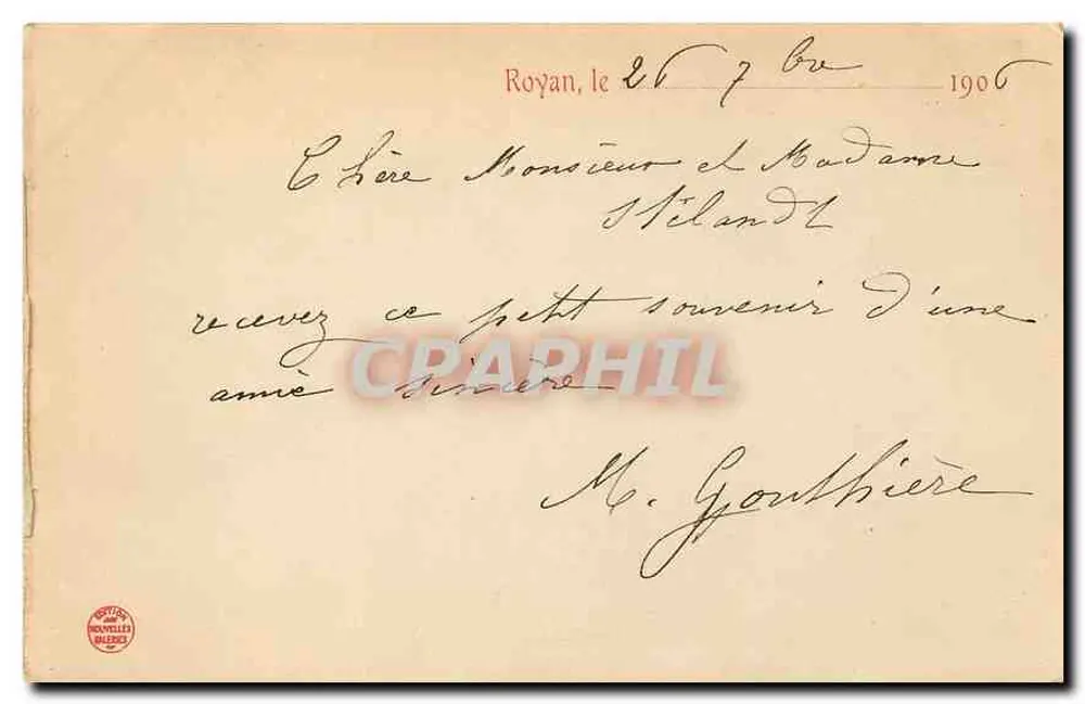 Royan — A Grande Concha — Editor G. Navellier - Verso