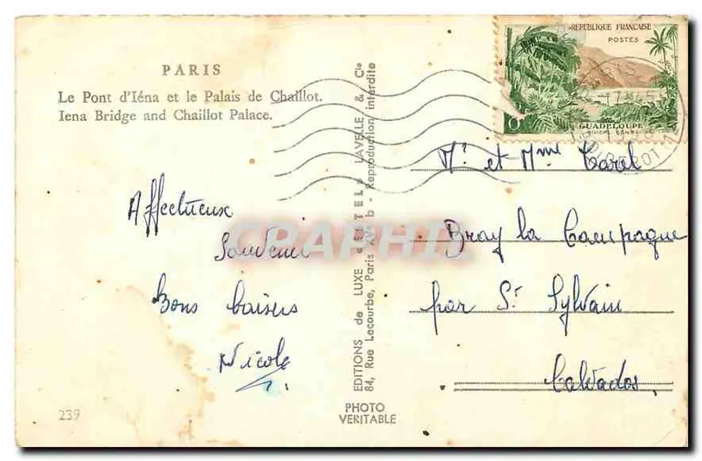 Paris — Pont d'Iéna et Palais de Chaillot — Estel - Verso