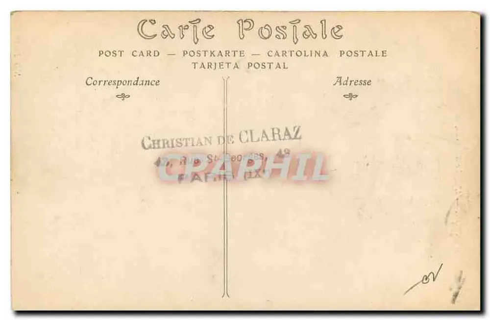 Menton — A Igreja de São Miguel — editor Christian de Claraz, n° 687 - Verso