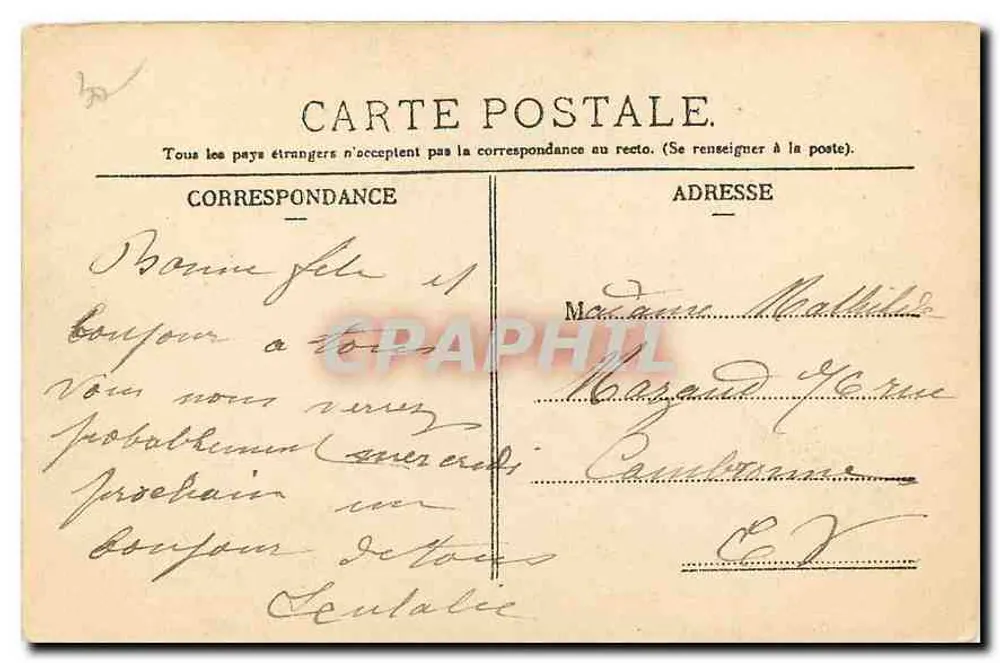 Montmartre — pássaro carregando uma margarida — editor Modelo depositado - Verso