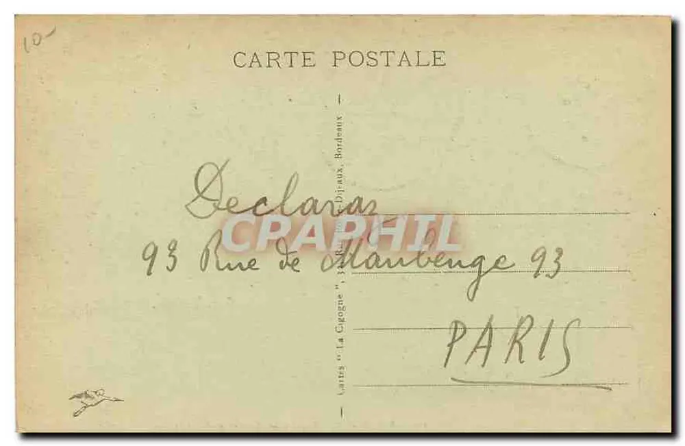 Bordeaux - Faculdade de Letras e Ciências — editor T02 - Verso