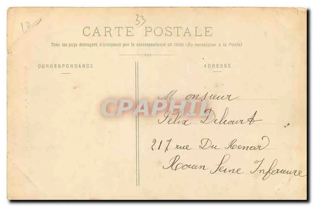 Bordeaux - A Porta do Palácio — Coleção Gorce, fot.-édit., Talence (Gironde) - Verso
