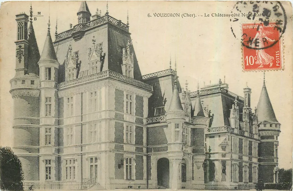 Vouzéron (Cher) — El Castillo, lado Nordeste — Editor no identificado, n° 6 - Anverso