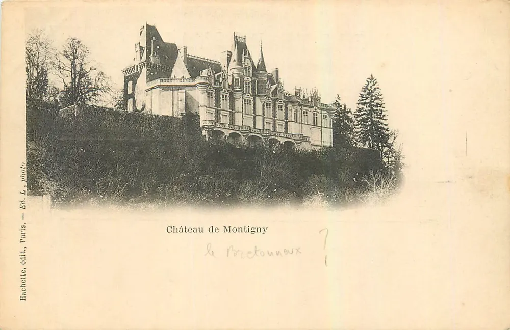 Castelo de Montigny — Montetonneux — Hachette, editora, Paris, foto. Ed. L. - Frente
