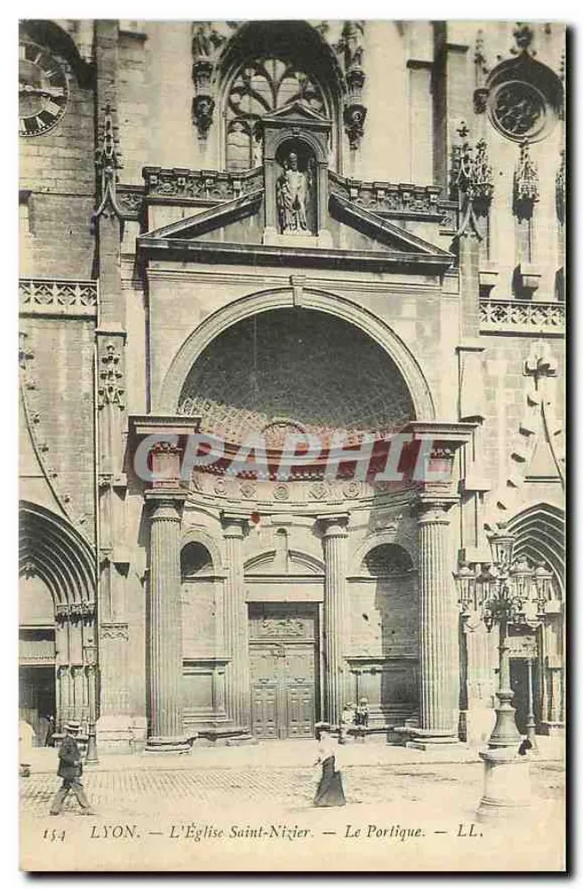 Lyon — L'Église Saint-Nizier — Le Portique — LL. - Recto