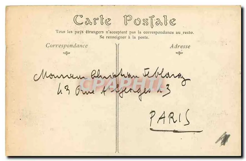 Le Puy — Tor aus dem 16. Jahrhundert, Rue des Farges — NDS Phot. - Rückseite