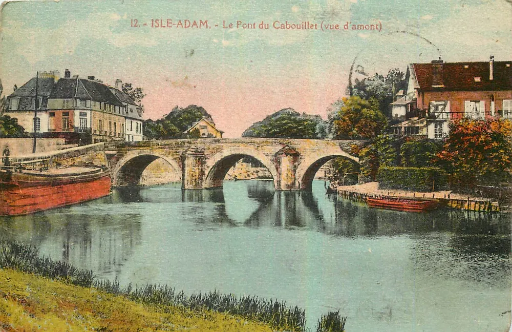 Isle-Adam — Le Pont du Cabouillet (vue d'amont) — Édition C. Chouy, n°12 - Recto
