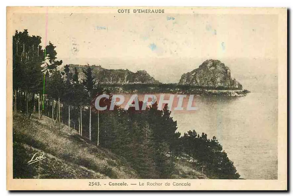 Costa de Esmeralda — El Roque de Cancale — editor Lort, n° 2543 - Anverso