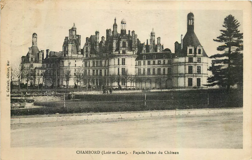 Chambord (Loir-et-Cher) — Westfassade des Schlosses — E. Callault, Verlag, Mar - Vorderseite