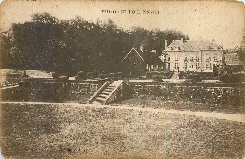 Villette — casa e jardim — J. Villette, Luzy - Frente