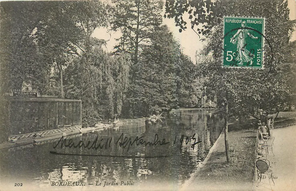Bordeaux — The Public Garden — publisher ND (Abor) n°202 - Front