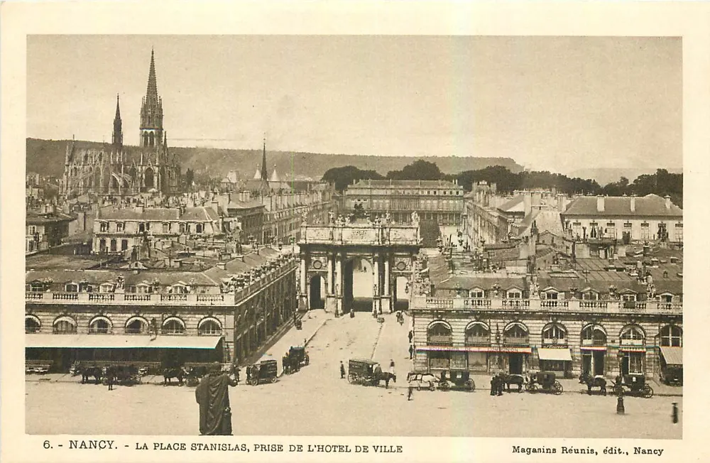 Nancy - Der Stanislas-Platz, Blick vom Rathaus — Maganins Réunis, Verlag, Nancy - Vorderseite