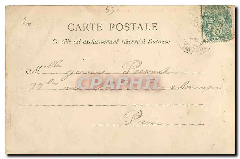 Bordeaux - A Porta Dijeau — M. D. Emi, n° 157 - Verso