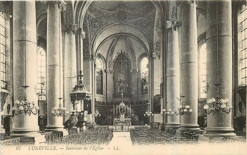 Lunéville — Interno della Chiesa — LL. N° 67 - Recto