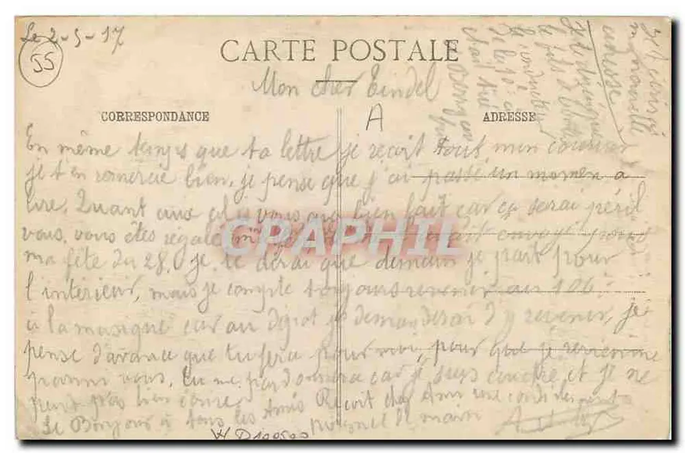 La Porte de France — Vaucouleurs — Ausgabe der Magasins Trenth, Vaucouleurs - Rückseite