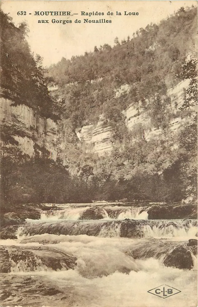 Mouthier — Rapides de la Loue aux Gorges de Nouailles — C-L-B, n°632 - Recto