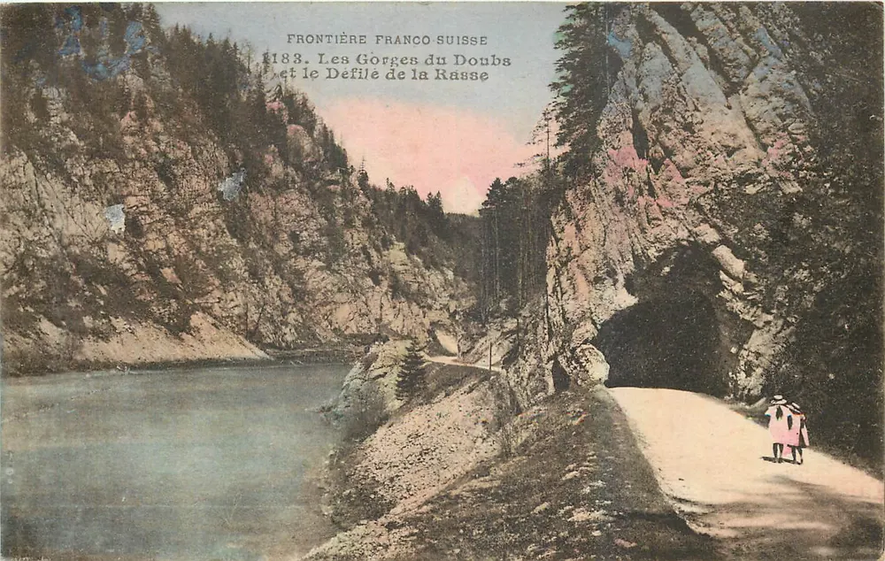 Französisch-schweizerische Grenze — Die Schluchten des Doubs und der Rasse-Pass — Edition Guilland, Nr. 1183 - Vorderseite