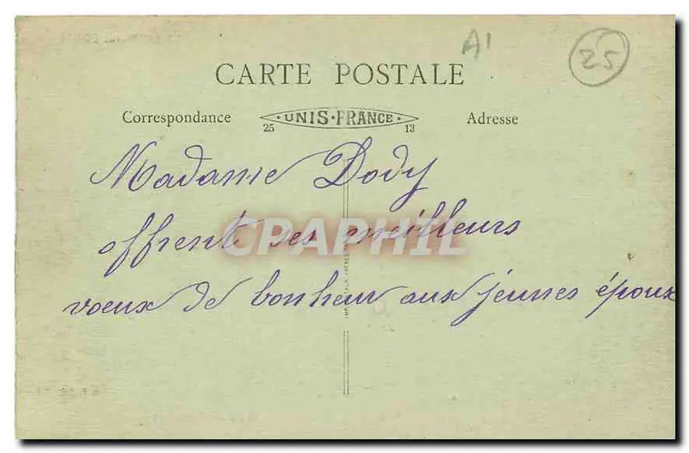 Besançon — Ansicht des Doubs und Rocher de la Citadelle Taragnoz — B.F. Lux - Rückseite