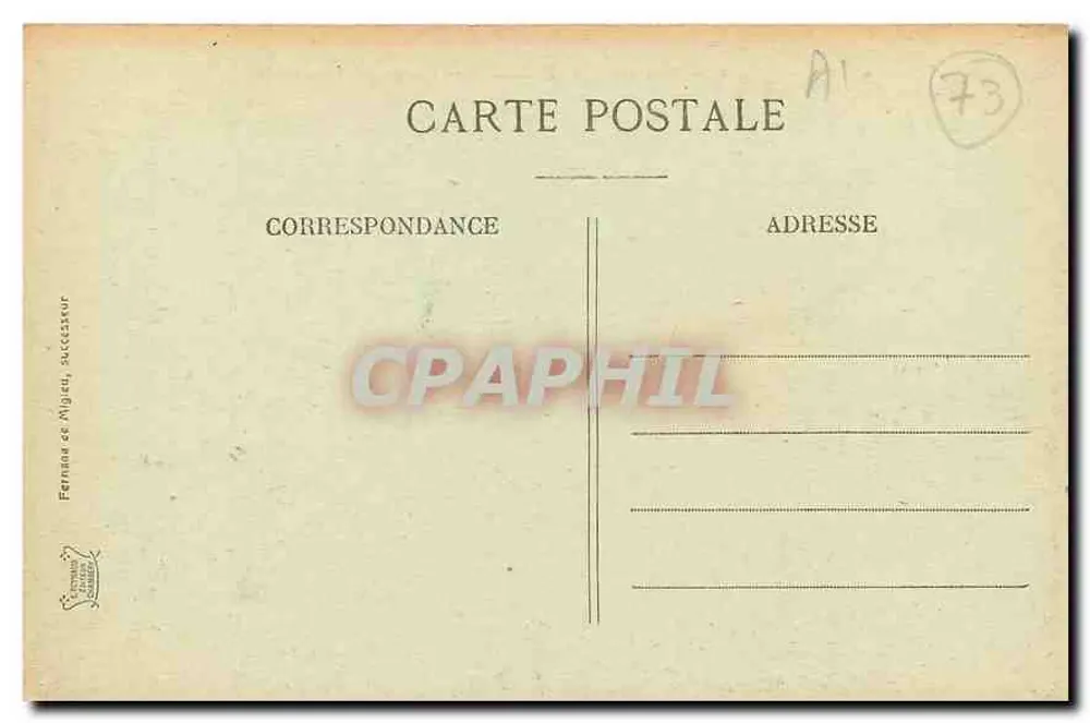 Ruïnes van Chantemerle — Omliggende gebieden van Albertville — Uitgever Fernana ce Mijjet, opvolger, n° 2510 - Achterkant