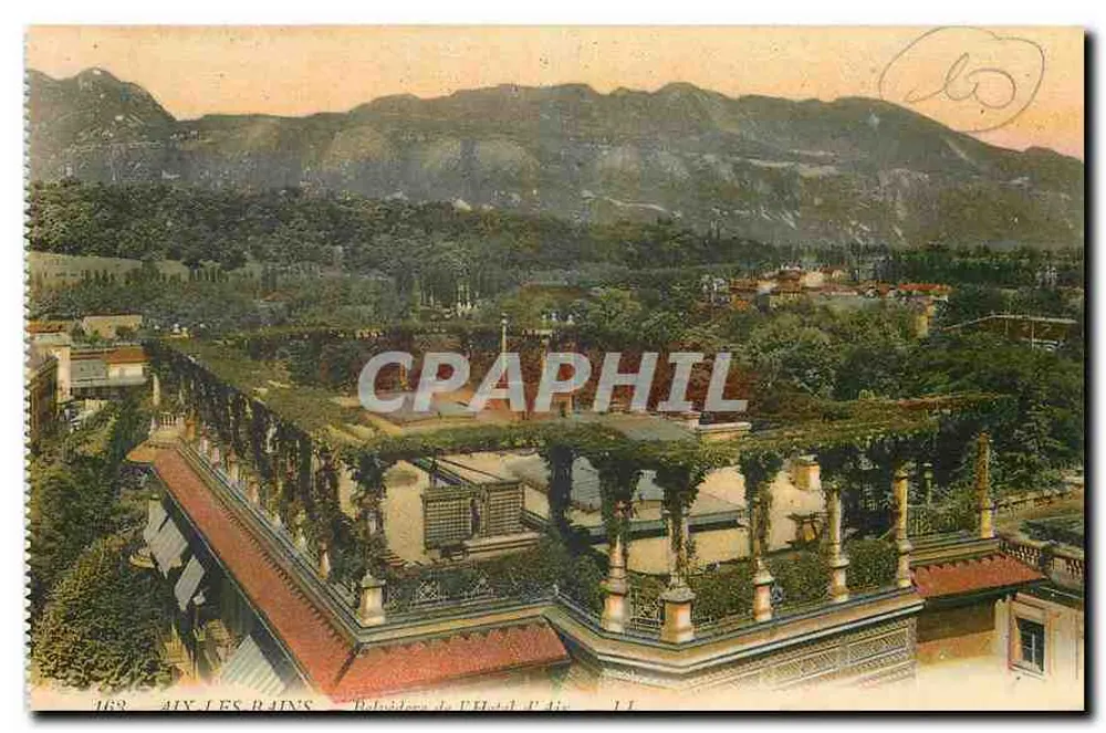 Aix-les-Bains — Balcones do Hotel d'Alès — editor LL, n° 163 - Frente