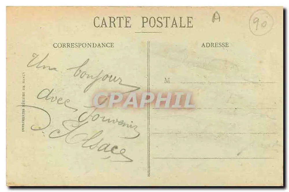 O Leão de Belfort — obra de Bartholdi — Edição E. Mayer, Belfort - Verso
