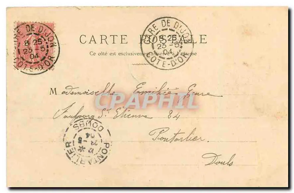 Dijon — Túmulo de Filipe o Audaz — Coleção J. G., Dijon - Verso