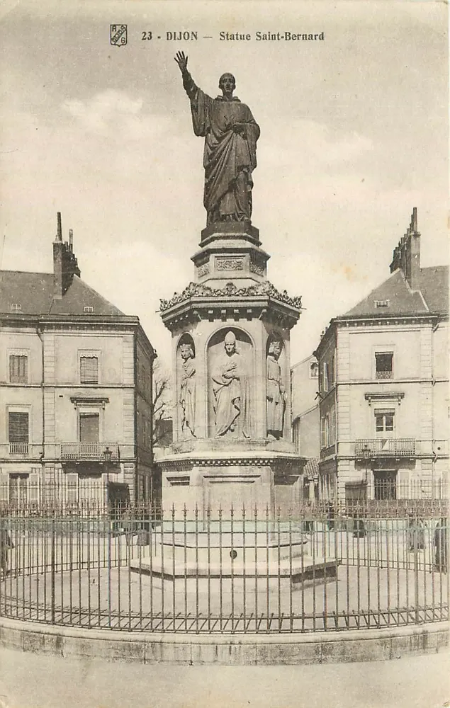 Dijon — Estátua de São Bernardo — Editor H. Lévy, n°23 - Frente