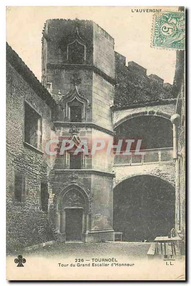 Tour du Grand Escalier d'Honneur — Tournoël — L'Auvergne, éditeur M.T. n°228 - Recto