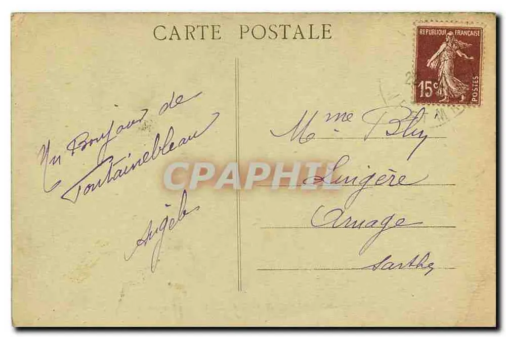 Forêt de Fontainebleau — La Tour Donsecourt — Éditeur S. L. n° 38 - Verso