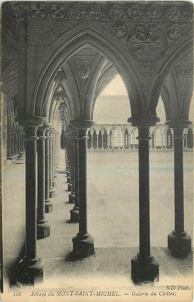 Abbaye du Mont-Saint-Michel — Galerie du Cloître — ND Pibot, n°166 - Recto