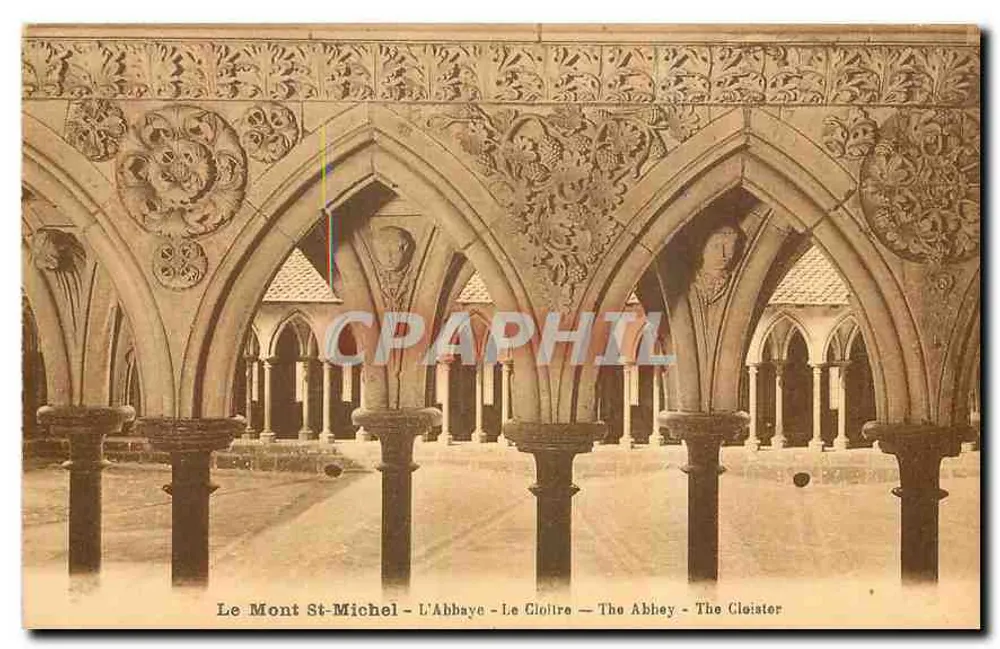 Monte-São-Mihiel — A Abadia — O Claustro — The Abbey — The Cloister - Frente