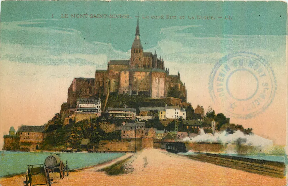 Le Mont-Saint-Michel — Le côté Sud et la Digue — LL - Recto
