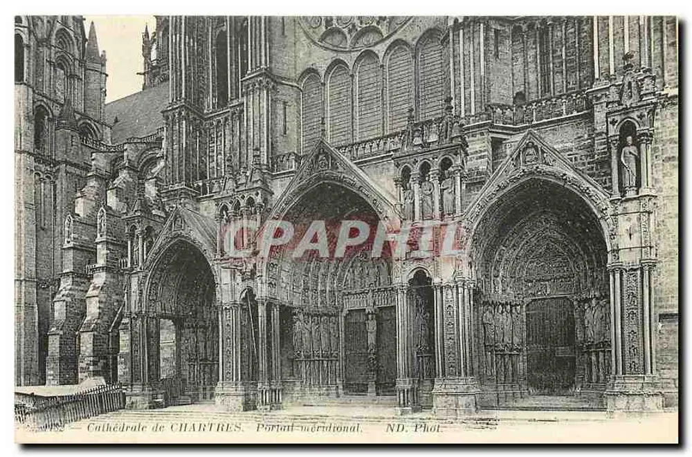 Catedral de CHARTRES — Portal meridional — ND. Fot - Frente