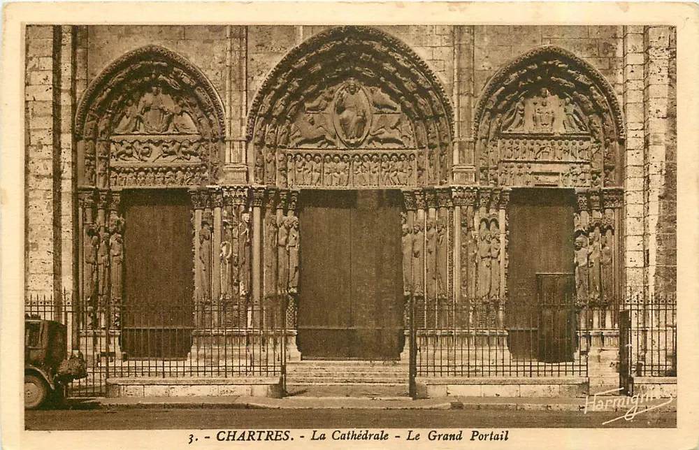 Chartres - La Cathédrale - Le Grand Portail — Harmigny, n°3 - Recto
