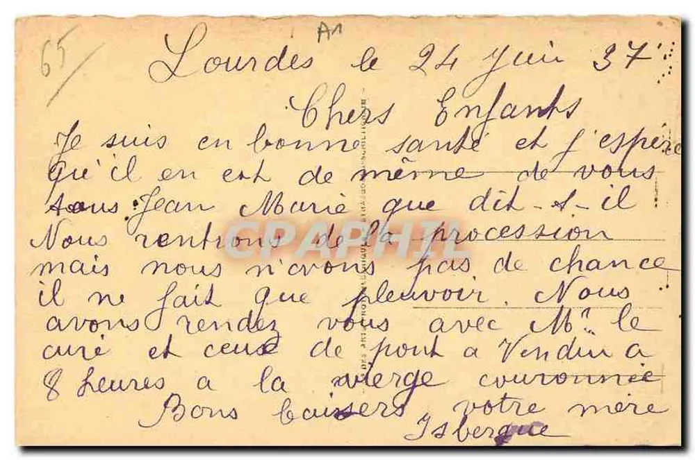 Le Funiculaire du Pic du Jer, Gare inférieure — Lourdes — Cap 126 - Verso