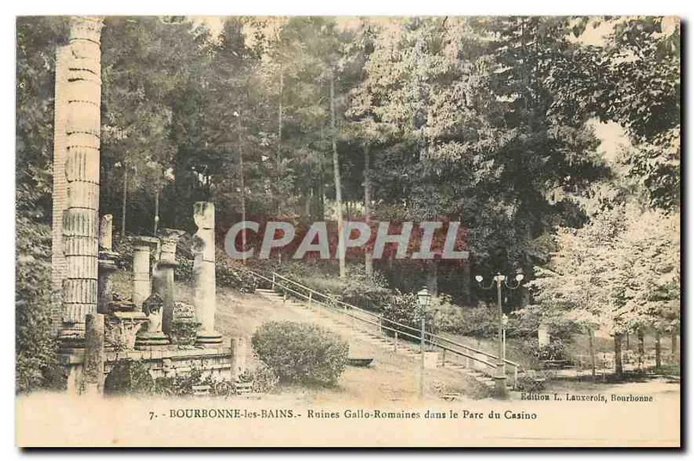 Bourbonne-les-Bains — Gallo-Römische Ruinen im Casino-Park — Ausgabe L. Lauxerois, Bourbonne-les-Bains - Vorderseite