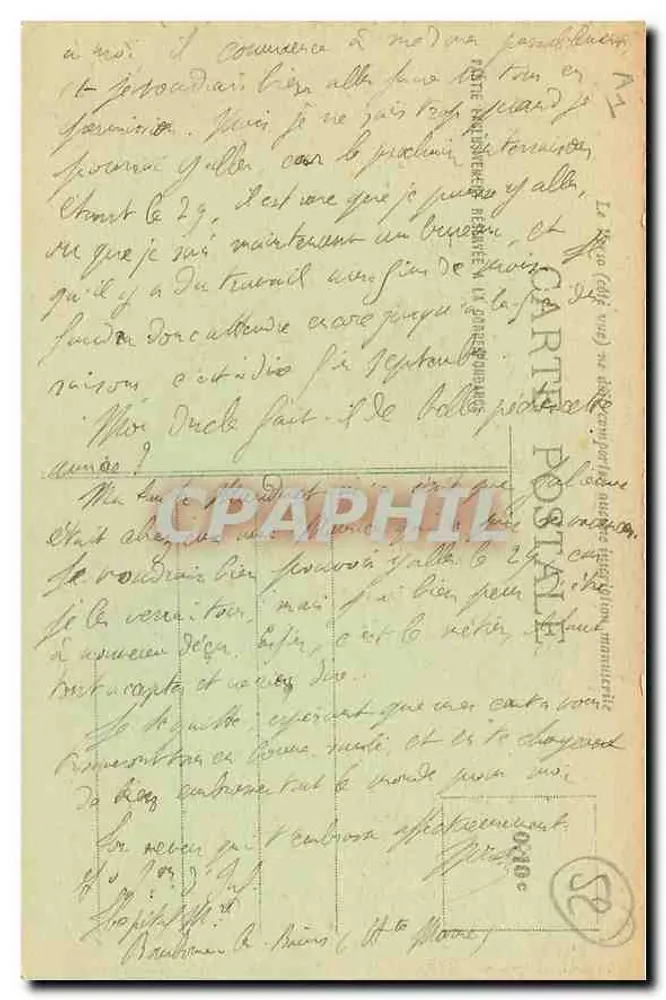 Bourbonne-les-Bains — Gallo-Römische Ruinen im Casino-Park — Ausgabe L. Lauxerois, Bourbonne-les-Bains - Rückseite