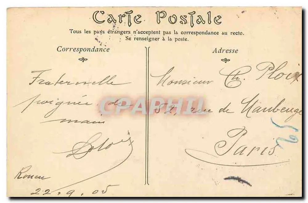 Rouen — Het Paleis van Justitie — ND Pict. - Achterkant