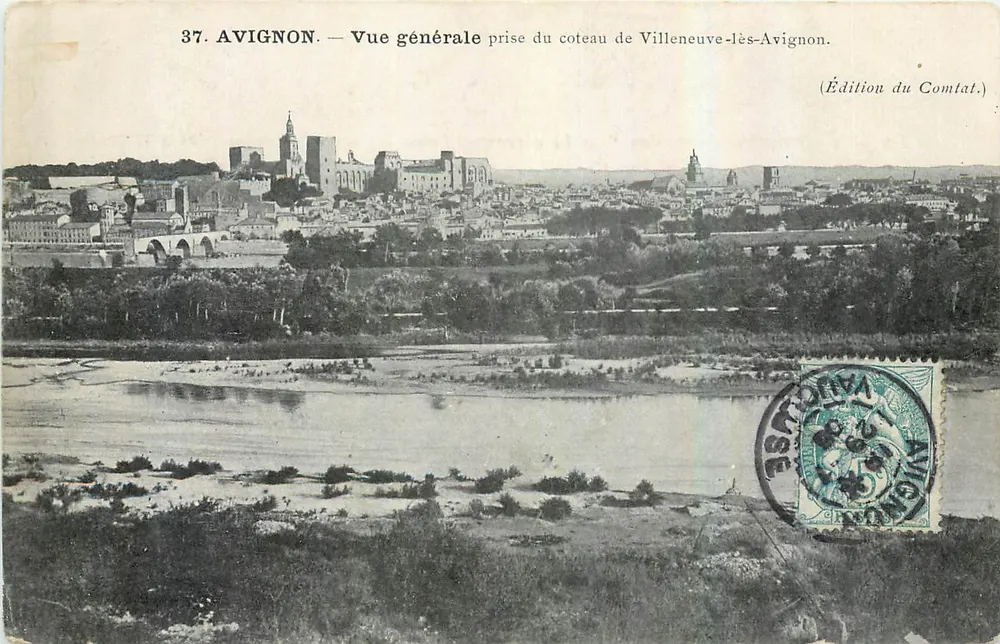 Avignon — Allgemeiner Blick vom Hügel Villeneuve-lès-Avignon — Édition du Comtal, Nr. 37 - Vorderseite