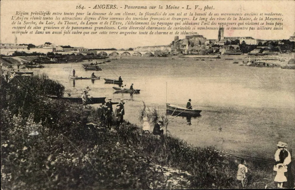 Angers - Panorama sobre la Maine - L. V., pbot. - Anverso