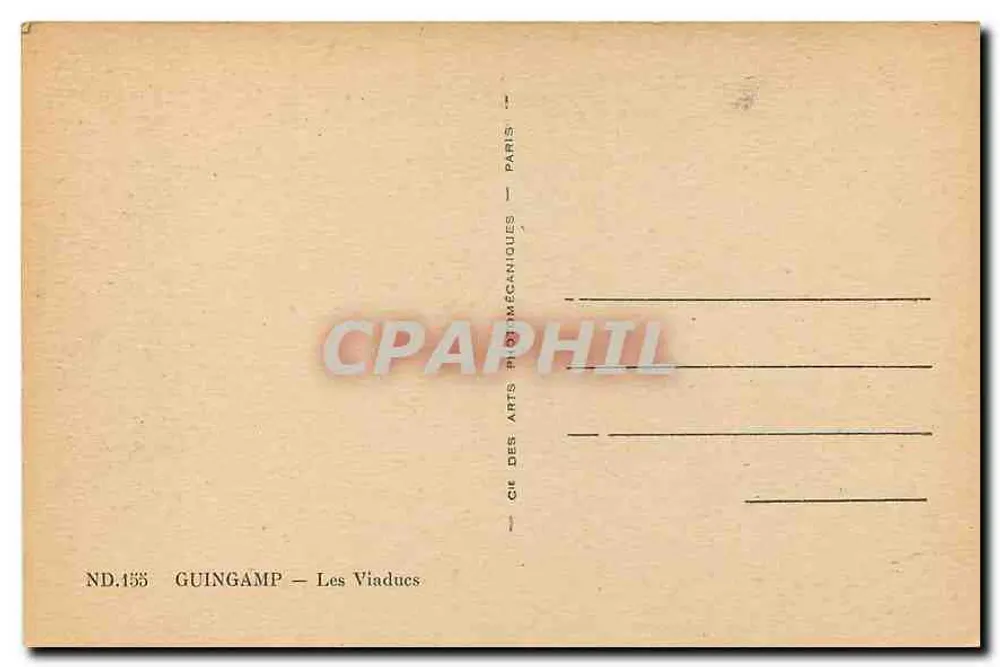 Guingamp — Os Viadutos — Cie des Arts Photomécaniques - Verso