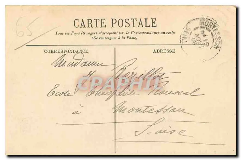 Pau — A Cadeia dos Pirineus — Editor L. L. - Verso