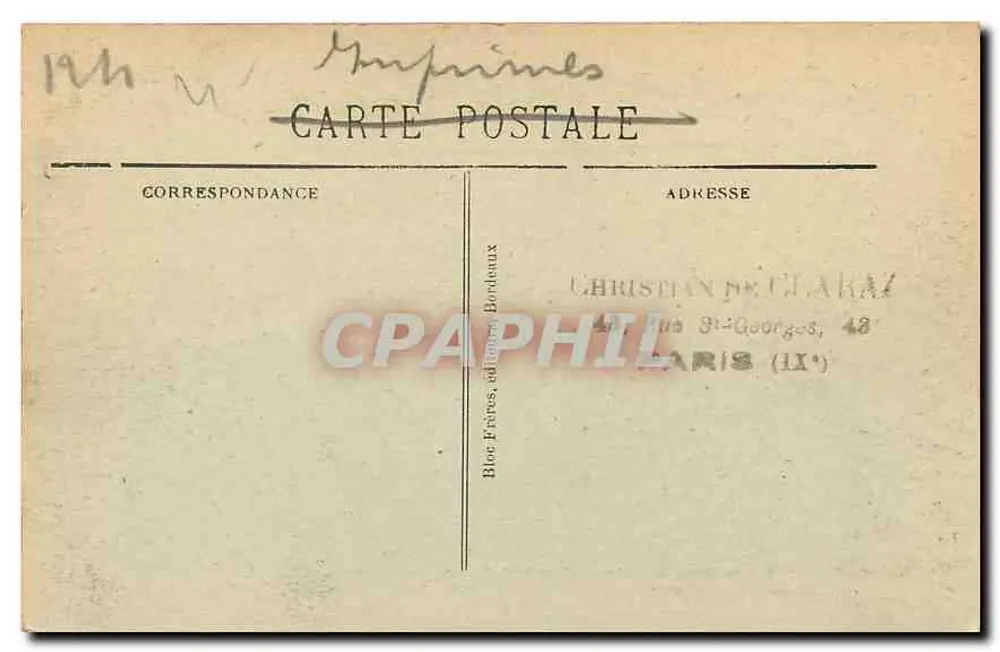 Die Alpen - Die Gaube-Tal - Der Vignemale - BR 3105 - Verlag Bloc Frères, Bordeaux - Rückseite