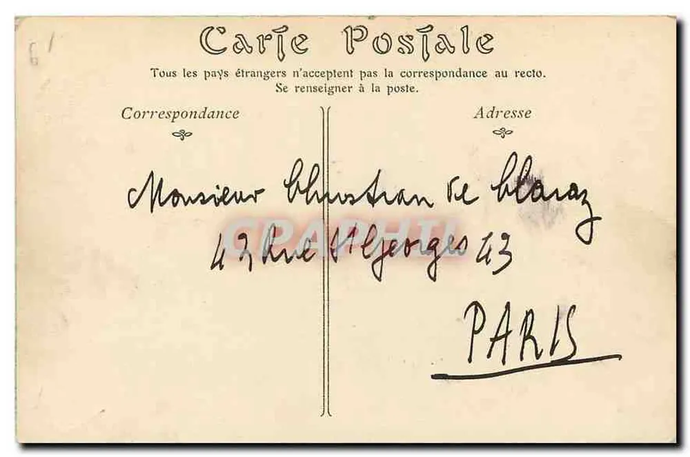 Bordeaux — Ruínas do Palácio Gallien — Editor não visível, n° de série 33 - Verso