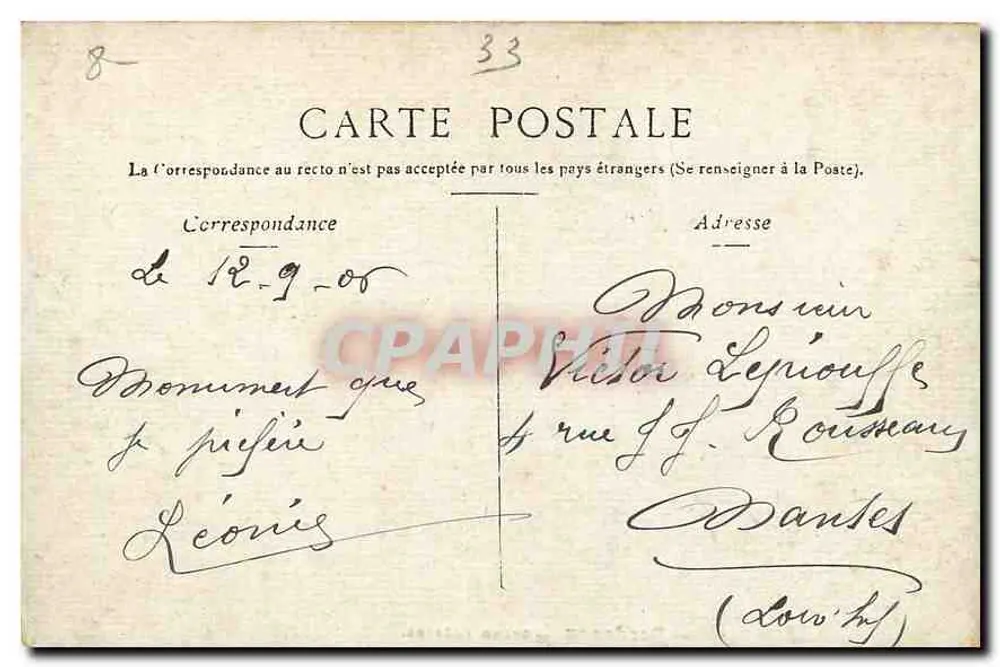 Bordeaux — Grande Ópera — editor não visível, número de série não legível - Verso