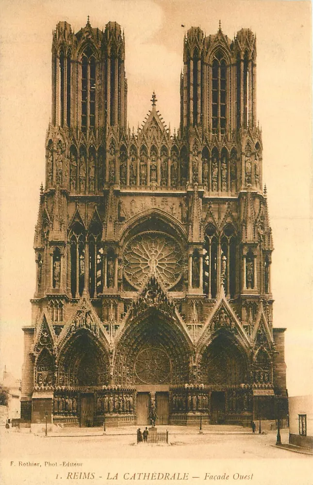 Reims - A Catedral - Fachada Oeste — F. Rothier, Fotógrafo-Editor, n°1 - Frente