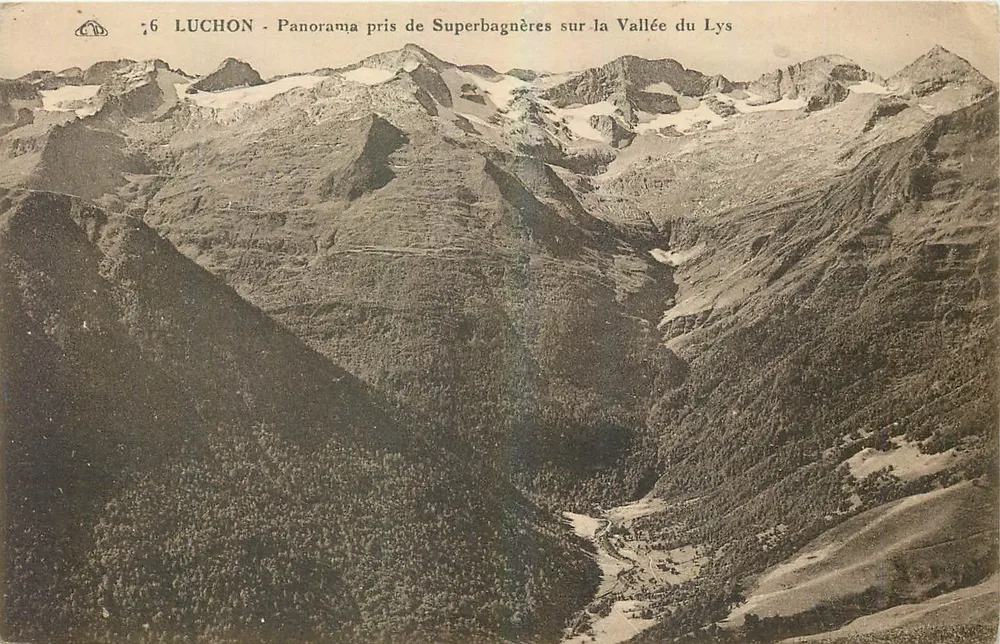 Luchon - Panorama vom Superbagnères über das Tal des Lys — Verleger: C. Alain, Paris - Vorderseite