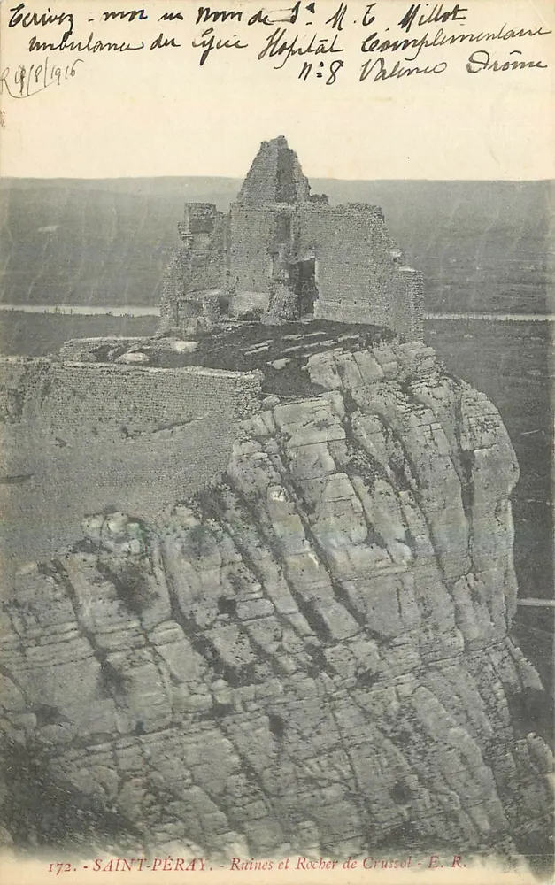 Saint-Péray - Ruïnes en Roche van Cruissol — E.R. n°172 - Voorkant