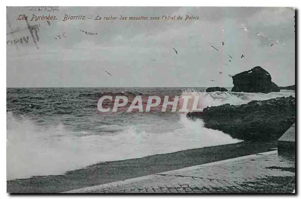 Biarritz — Der Felsen der Möwen unter dem Palais-Hotel — Verlag unbekannt - Vorderseite